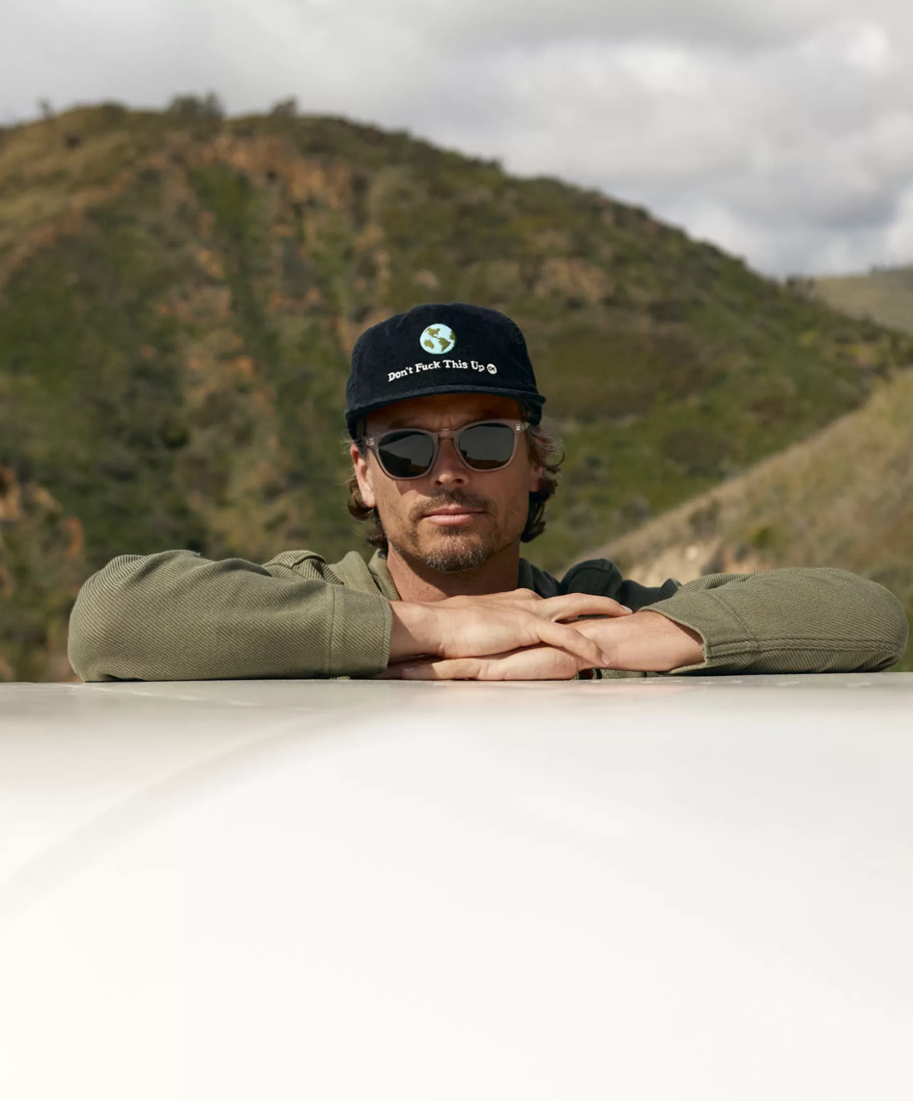 Outerknown Don'T Fuck This Up Cord 5-Panel Hat Pitch Black Clearance